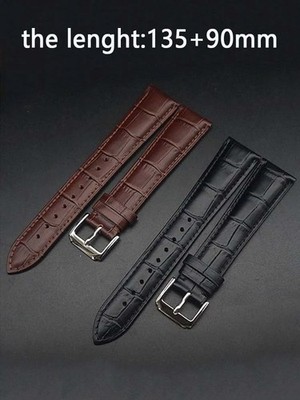 Extra Long Genuine Leather Watch Band Strap Mens Crocodile Grain Cowhide 12-24mm