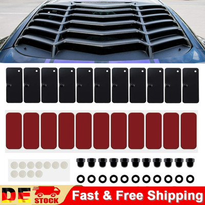 Rear Window Louvers Replacement Hardware Double Side Tape Mounting Tools Kit Set