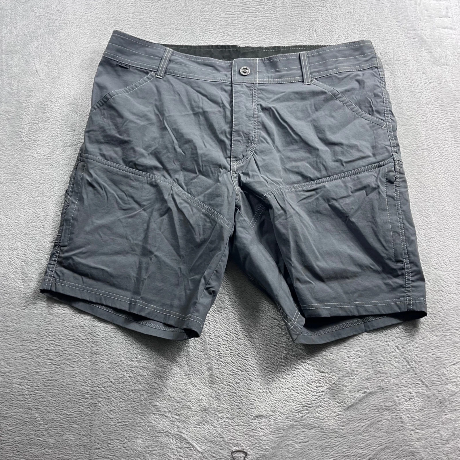 KUHL Renegade Shorts Mens 38 Gray Hiking Outdoor Cargo Style 5121 8.5 Inseam