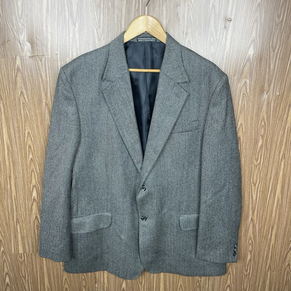 Casaco esportivo masculino Croft and Barrow 44R cinza 100% penteado lã de cordeiro super fina - Imagem 2 de 4