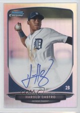 2013 Bowman Chrome Prospects Refractor 121/500 Harold Castro #BCA-HC Auto 1kw7