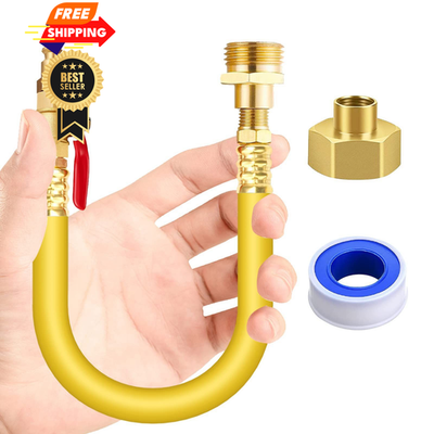 #ad RV Winterizing Kit 12quot; Winterize Blowout Adapter with Shut Off Yellow $23.74