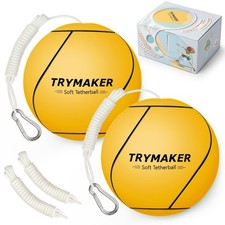 Tetherball, 2 Set in 1 Tether Balls and Rope Set,Replacement Tetherball for A...