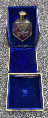 Antique Essence Rare Houbigant Perfume Baccarat Bottle Box 1922 1/4 full