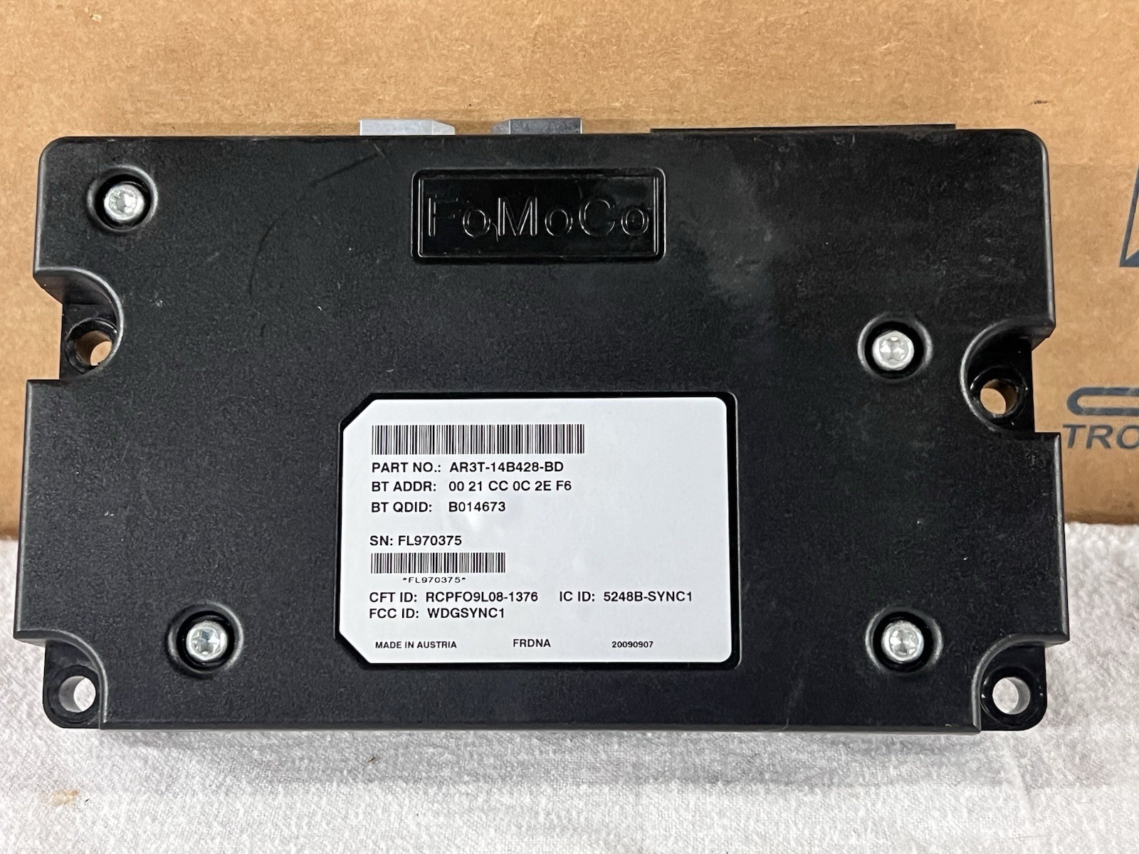 Mustang Focus Ford GT500 Sync Control Module AR3T-14B428-BD / AR3T-14D212-AE