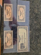 10 Peso Banknote Japanese Government from Philippines Set of 4