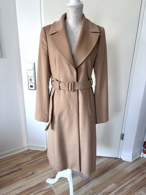 Mantel Hugo Boss hellbraun Gr. 40 Schurwolle Neuwertig