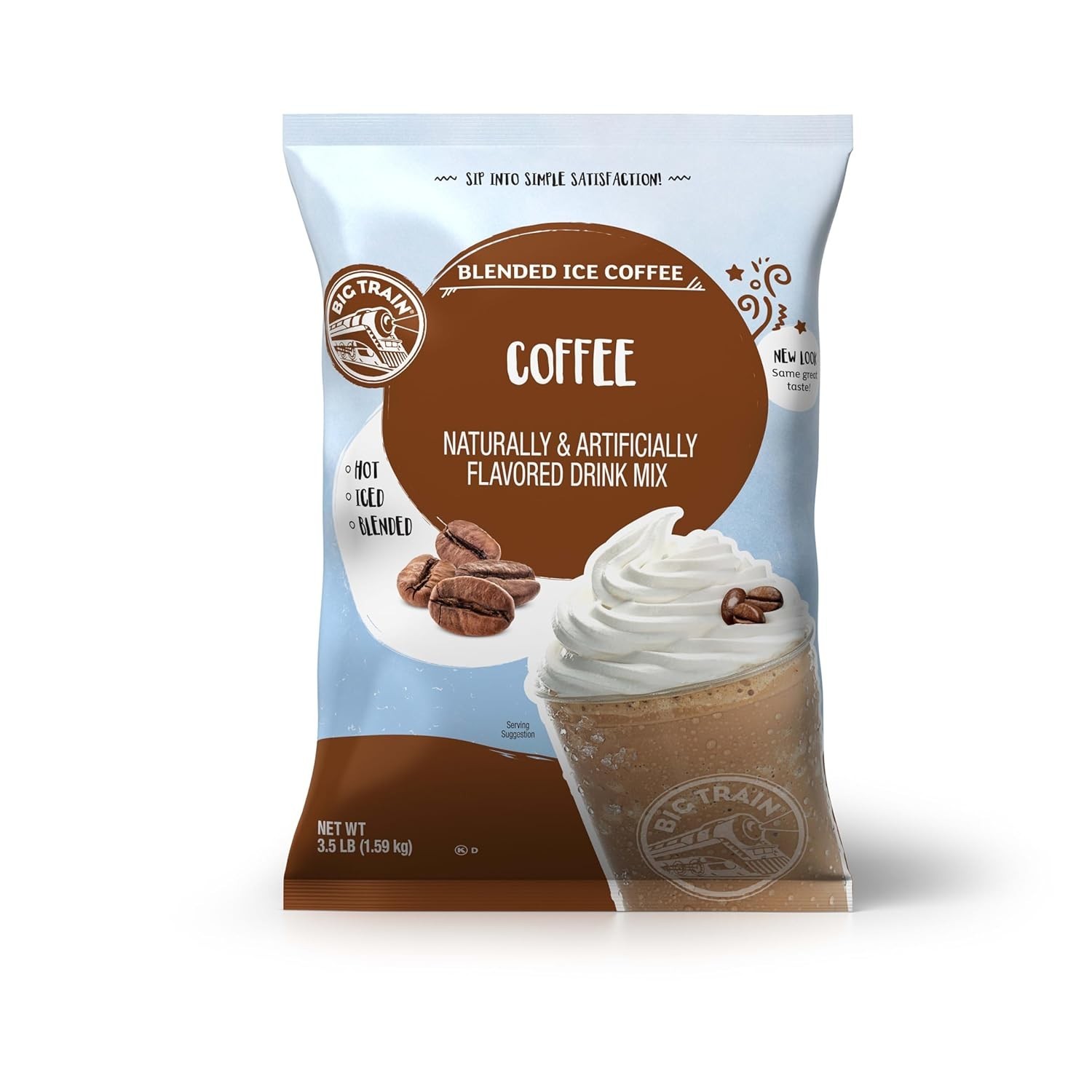 Big Train Mocha Blended Ice Coffee Beverage Mix, 3.5 Pound (