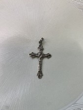 Sterling Silver Cross Pendant Charm small biblical religious jewellery 1.7g