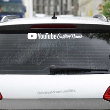 YouTube PERSONALISED NEW LOGO VINYL DECAL STICKER social media you tube