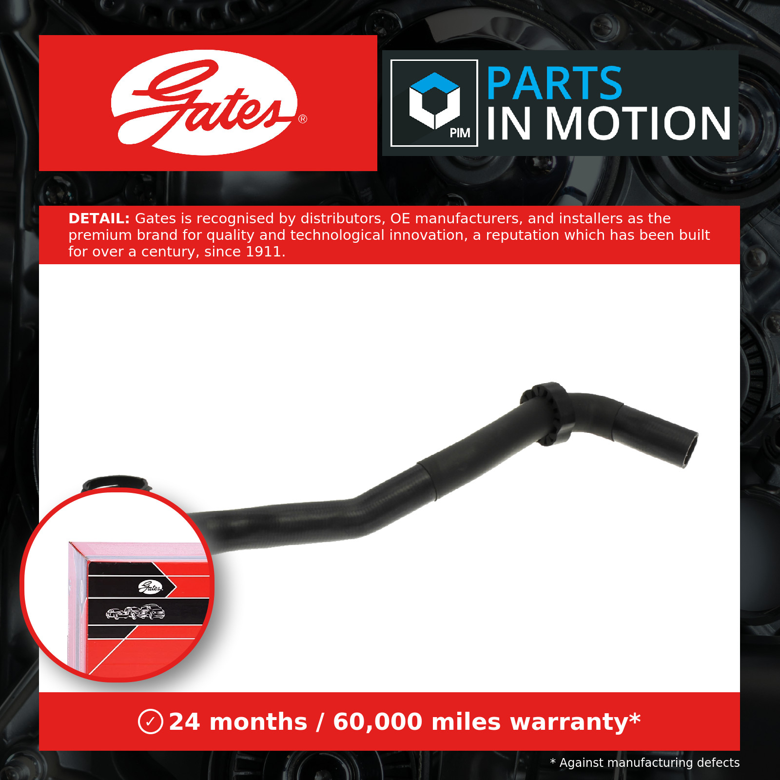 Radiator Hose Upper 05-2964 Gates Coolant 5N0121101G 427552964 Quality New