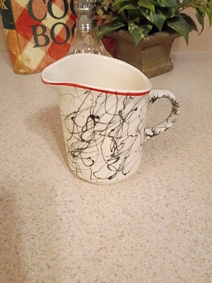 Vintage Homer Laughlin Creamer MCM Spaghetti String/Drizzle Pattern