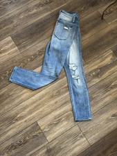 Women's VERVET Blue DISTRESSED BLUE JEANS  Size 26 US 2/4