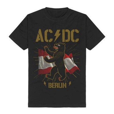 ACDC T-Shirt Herren Berlin schwarz Band-Merch, Bands 100% Baumwolle