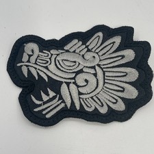 "Parche prehispánico azteca Quetzalcóatl: coser, bordado de calidad, 3"" X 2 1/2"""