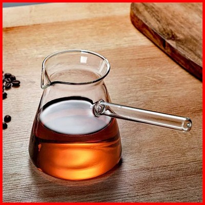 Heat Resistant Coffee Pot Glass Turkish warmer Tea Maker Pitcher Butter Stovetop