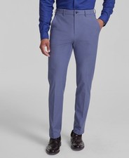 Michael Kors Men's Blue Classic-Fit Solid Performance Dress Pants Size 38W 30L