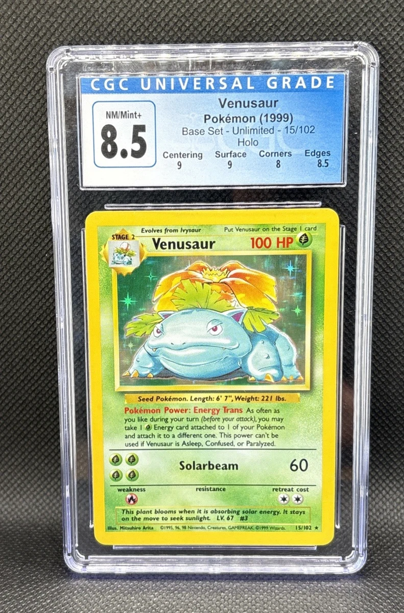 Venusaur Pokémon TCG Holo Rare Base Set Individual Collectible