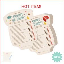 55PCS Baby Shower Games, Guess Who Mommy or Daddy Game Cards Fun Baby Shower Par