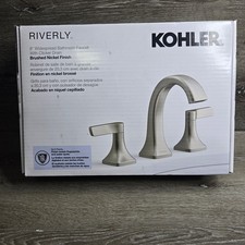 Kohler Riverly Widespread Bathroom Sink Faucet Brushed Nickel Finish