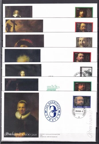 [G191833] Art Rembrandt Netherlands Nice Lot First Day Covers UNG