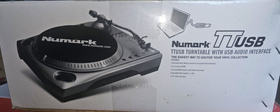 Numark TTUSB Plattenspieler silber mit USB Audio Interface, Pitch, Anti-Skating