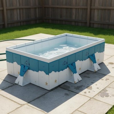Faltbarer Rahmenpool schnell aufbaubar faltbares Kinder-Planschbecken sturdy
