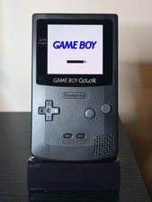 Modded Black Gameboy Color GBC Console with OLED Touch Screen, USB-C Battery 