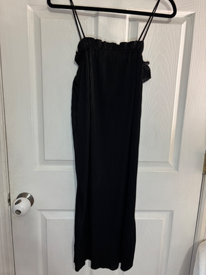 h and m black pleated dress H&M Women's Black Pleated Wrap Over Midi Dress Size S NWT Little Black Dress!