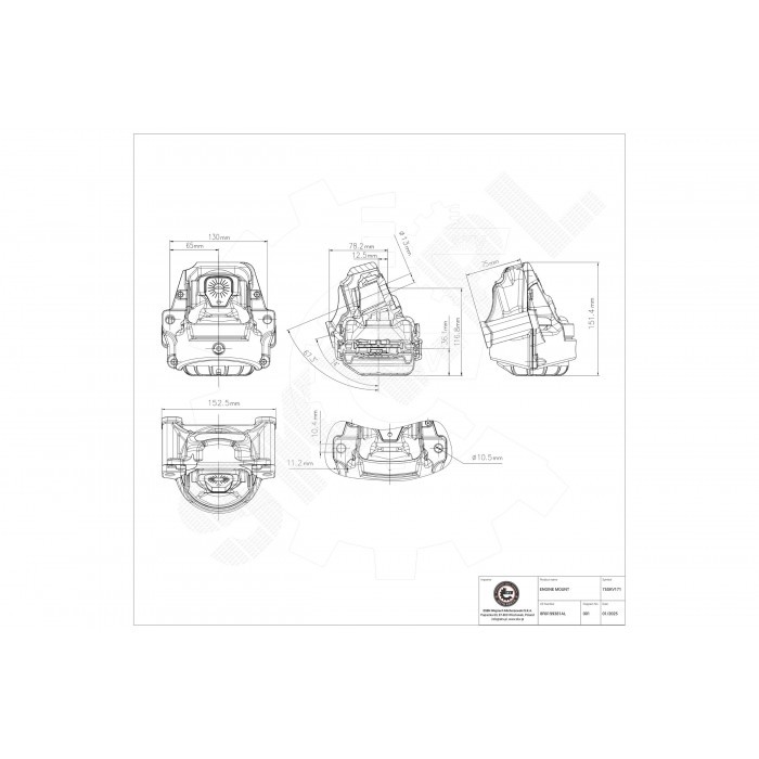 Silentbloc moteur droit pour Audi A4 A5 A6 A7 Q5 | Restaure la stabilité d'origine du châssis