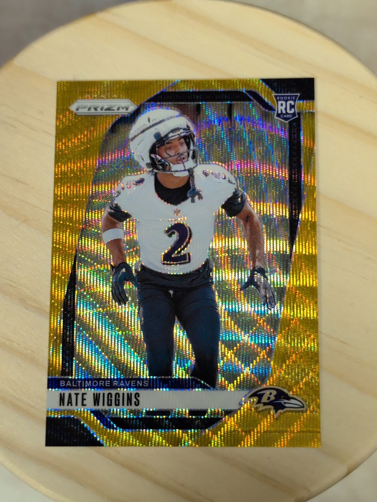 2024 Panini Prizm Rookies Nate Wiggins #380 Choice Gold Prizm /10 (RC)