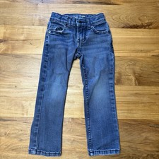 Wonder Nation Dark Wash Straight Leg Jeans Size 4T Unisex Boys Girls
