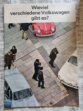 Auto Werbung VW Volkswagen Aufklappbar Poster Prospekt 1965 Katalog