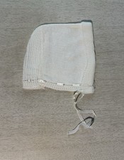 1960s Vintage White Baby Bonnet