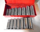 Vintage Blackhawk Tools 3/8" dr. Metric S.A.E. Deep Socket Set w/Metal Box USA — photo 1