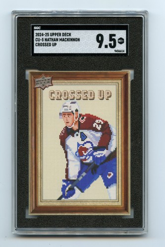 Nathan MacKinnon #CU-5 2024 Upper Deck Crossed Up card