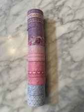Glitter Washi Tape Set - 15 Pink Purple Blue