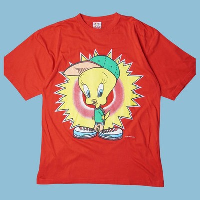 Vintage Warner Bros 90s Tweety Hip Hop T-Shirt - XL