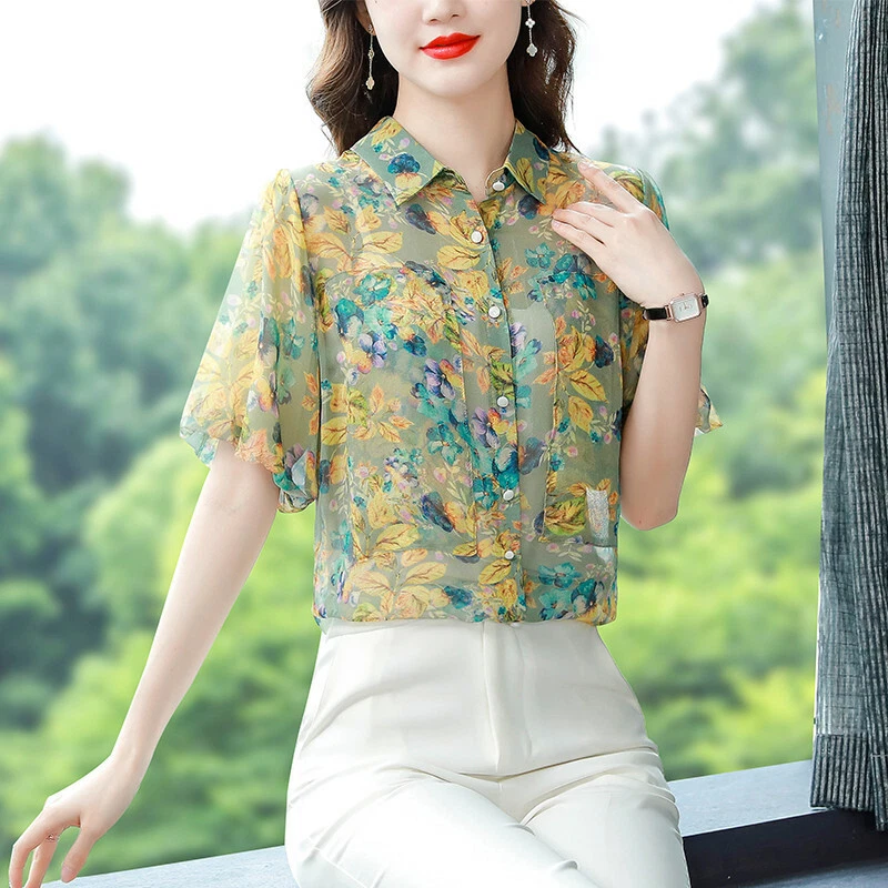 short sleeve casual blouse