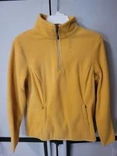 Womens Amazon Essentials Pullover Fleece Half Zip Yellow Size Medium