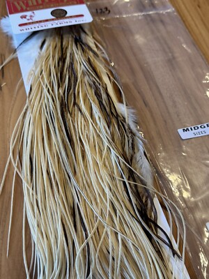 Whiting Farms Dry Fly Hackle SILVER Grade 1/2 Saddle MIDGE