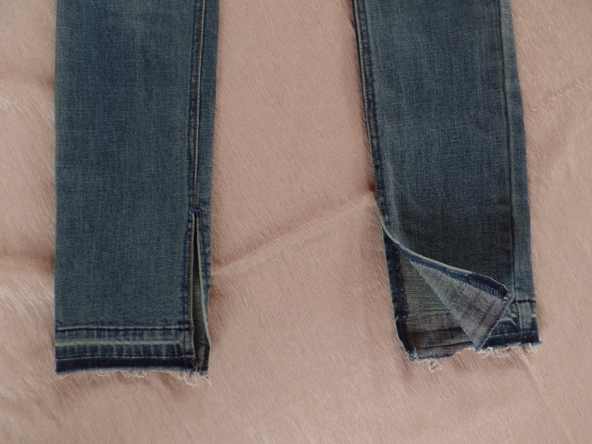 Jean Skinny Free People Taille 25 Denim Foncé – Neuf Avec étiquettes, Manchette Ventilée