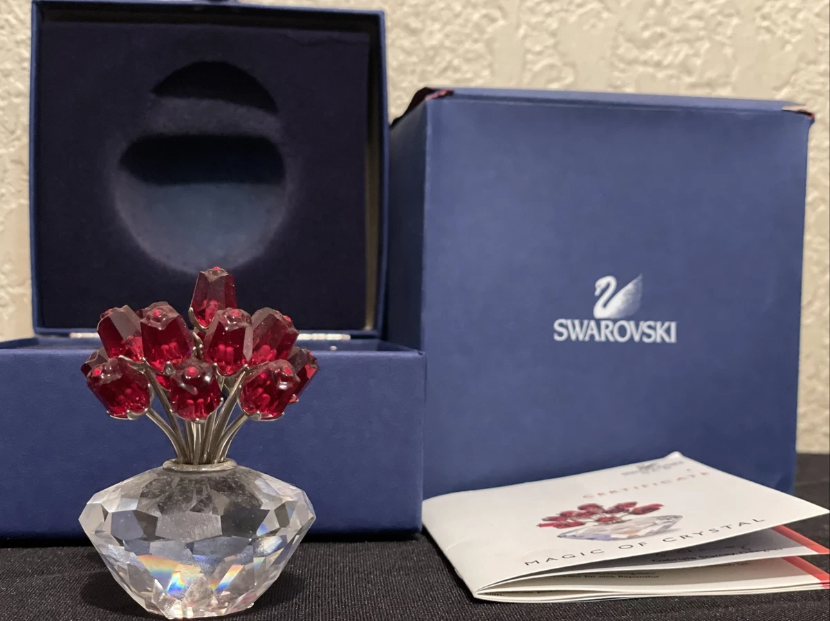 Swarovski Crystal Vase of Roses 15 Year Anniversary Jubilee Edition