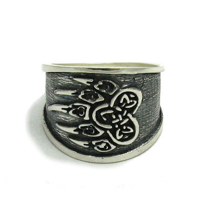 Sterling Silber Ring Punziert 925 Solide Symbol Triquetra Empress R001459