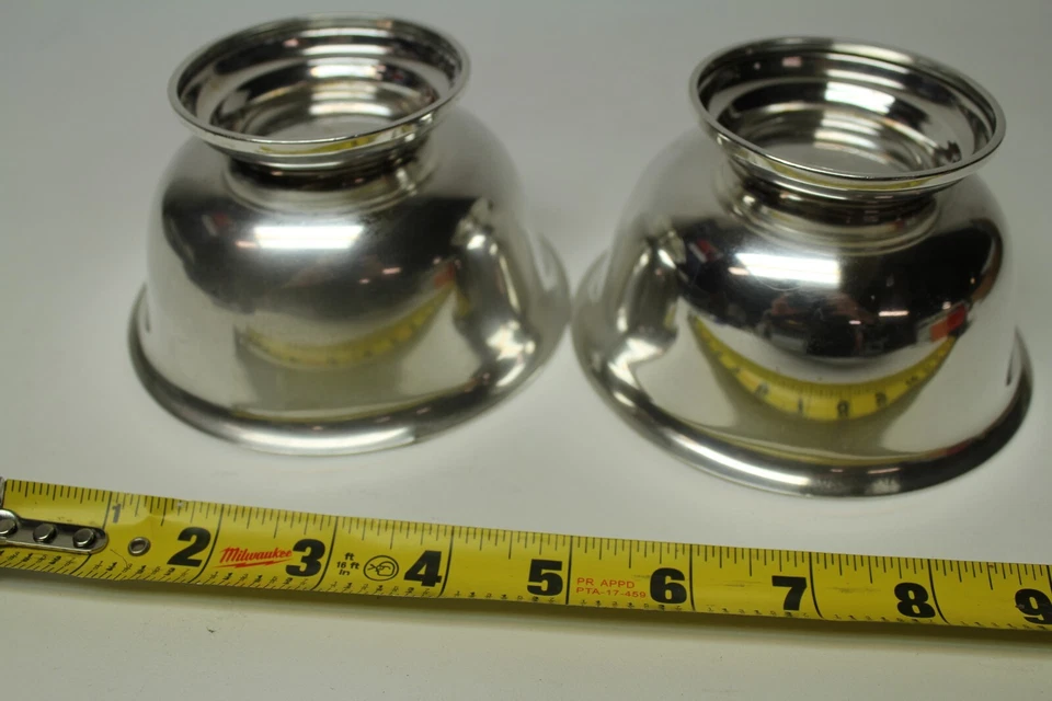 Juego de cuencos de reproducción Sterling emparejados de Shreve & Co. Paul Revere 432 g en total Foto 4 de 4