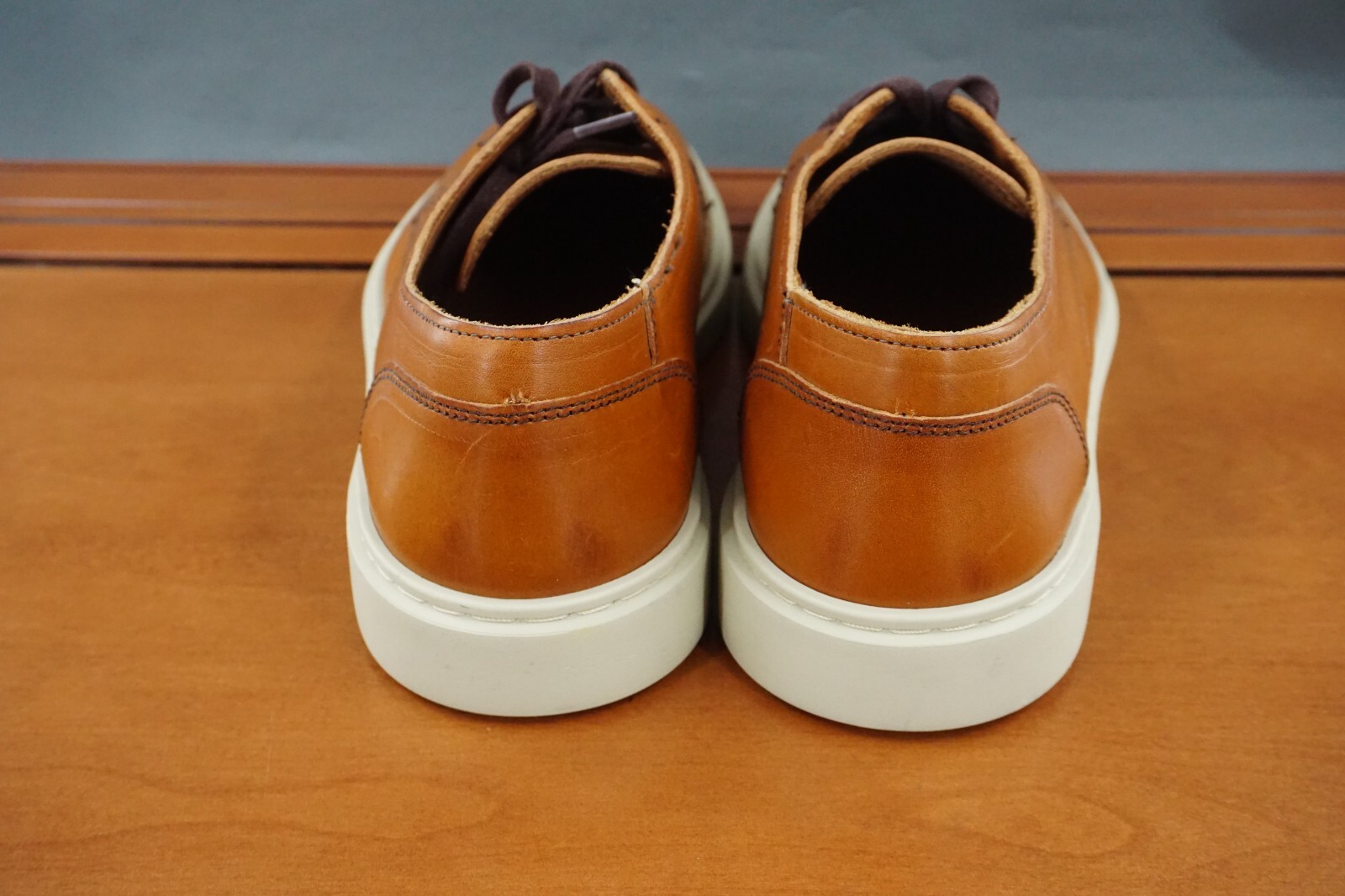 SAOLA Allen Edmonds Henderson 8 scarpe uomo pelle marrone stringate derby punta liscia