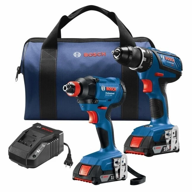 NEW BOSCH 18V  Drill & Impact Combo Kit - GXL18V-232B22- F. Ship - Image 3 of 4