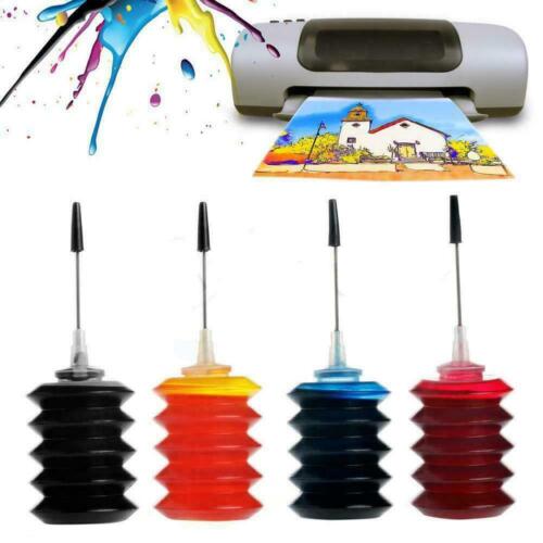 30ml Universal Refill Dye Ink Black/Red/Yellow/Blue Printer For HP Z5N8 - Picture 1 of 16