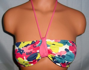 hollister halter juniors swimsuit tie bikini floral womens medium