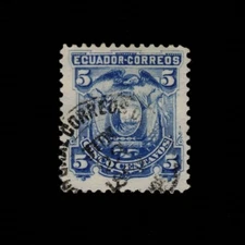 Ecuador, Scott 14, Coat of Arms, 1881, used, 109420